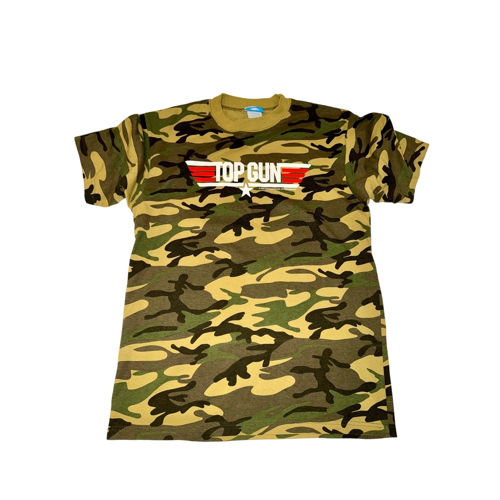 Top Gun 2007 T-Shirt Mens M Green Camo Short Sleeve Movie Graphic